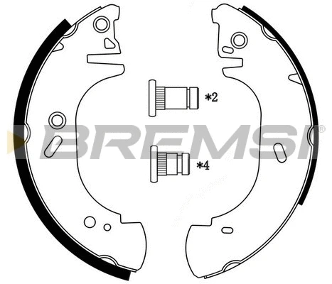 Jeu de mâchoires de frein BREMSI GF0231