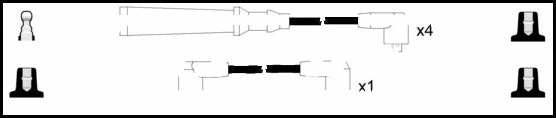 Kit de câbles d'allumage LEMARK HOES119