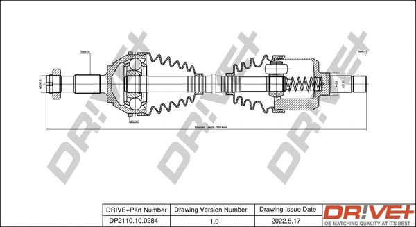Arbre de transmission Dr!ve+ DP2110.10.0284