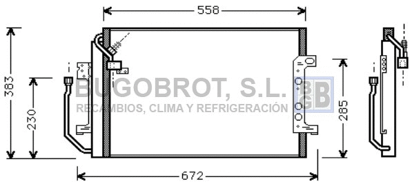 Condenseur, climatisation BUGOBROT 62-MS5257