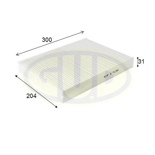 Filtre, air de l'habitacle G.U.D. GCF3037