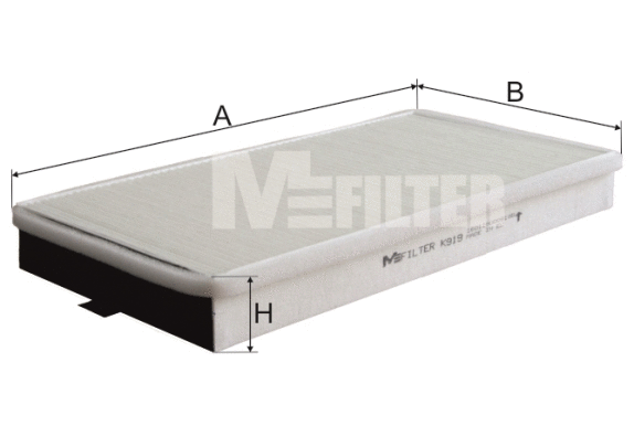 Filtre, air de l'habitacle MFILTER K 919