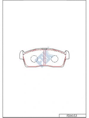 Kit de plaquettes de frein, frein à disque FBK FD9033