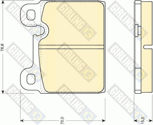 Kit de plaquettes de frein, frein à disque GIRLING 6109182