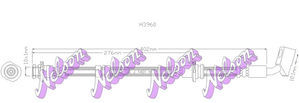 Flexible de frein KAWE H3960