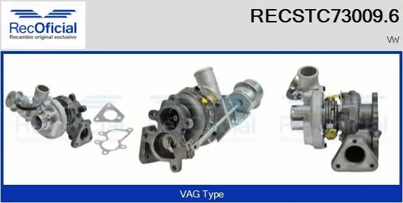 Turbocompresseur, suralimentation RECOFICIAL RECSTC73009.6