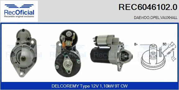 Démarreur RECOFICIAL REC6046102.0