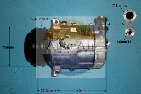 Compresseur, climatisation AUTO AIR GLOUCESTER 14-0334