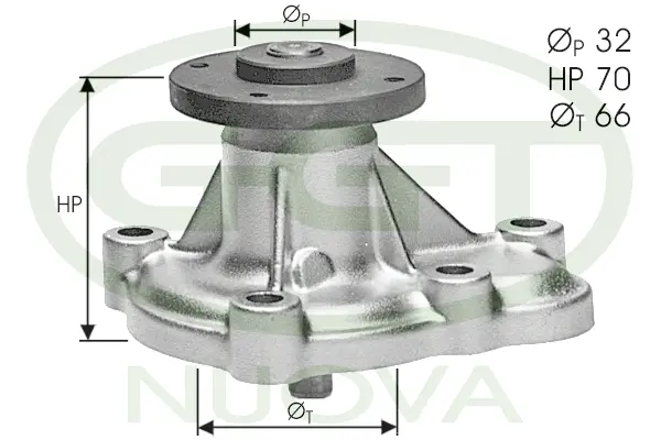 Pompe à eau, refroidissement du moteur GGT PA10576