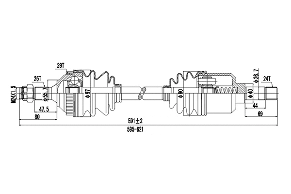 Arbre de transmission DYNAMATRIX DDS210128