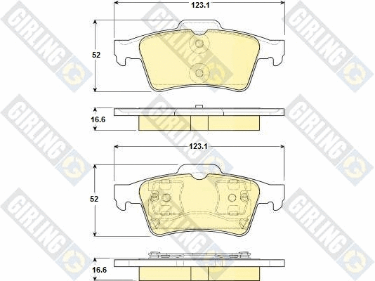 Kit de plaquettes de frein, frein à disque GIRLING 6114692