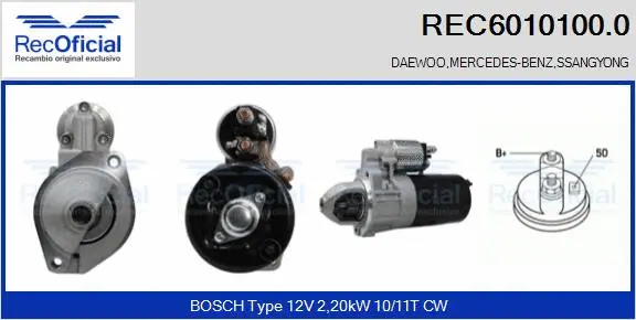 Démarreur RECOFICIAL REC6010100.0