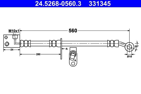 Flexible de frein ATE 24.5268-0560.3