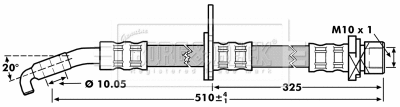 Flexible de frein BORG & BECK BBH7216