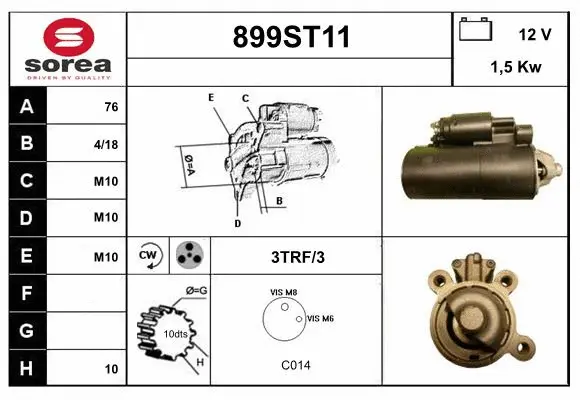 Démarreur STARTCAR 899ST11