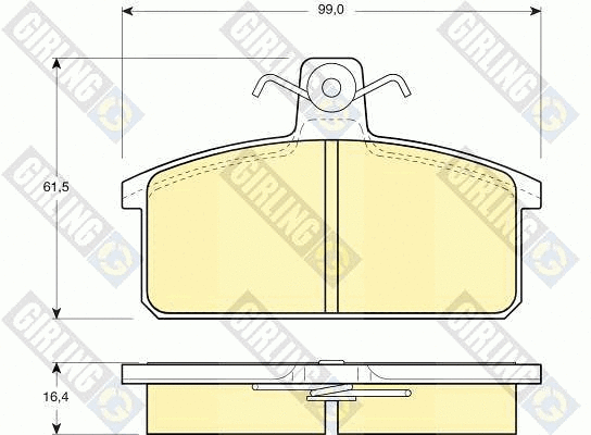 Kit de plaquettes de frein, frein à disque GIRLING 6106571