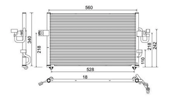 Condenseur, climatisation MAGNETI MARELLI 359003220820