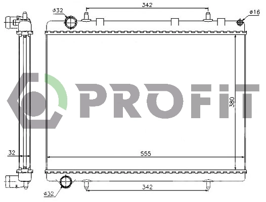 Radiateur, refroidissement du moteur PROFIT PR 0523A1