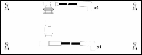 Kit de câbles d'allumage LEMARK HOES664