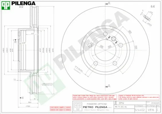 Disque de frein PILENGA V816