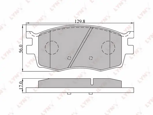 Kit de plaquettes de frein, frein à disque LYNXAUTO BD-3608