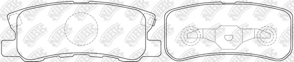 Kit de plaquettes de frein, frein à disque NiBK PN3450