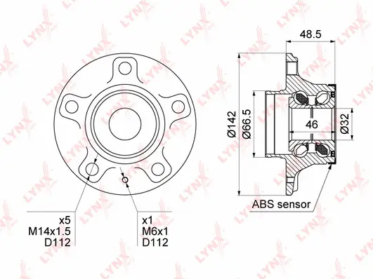 Kit de roulements de roue LYNXAUTO WH-1004