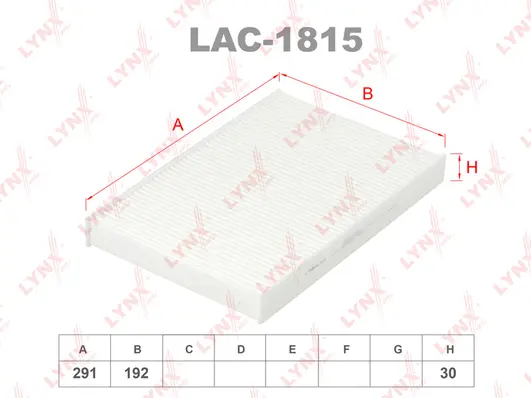 Filtre, air de l'habitacle LYNXAUTO LAC-1815