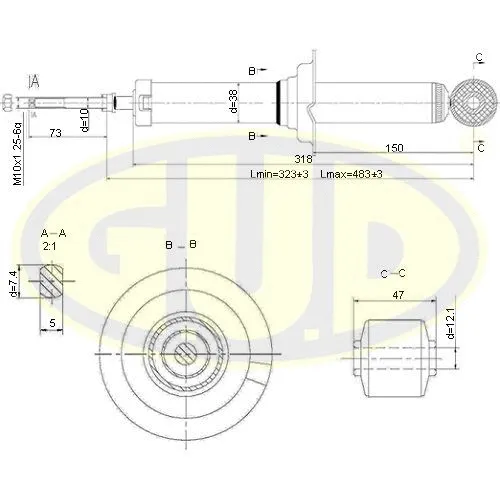 Amortisseur G.U.D. GSA341361