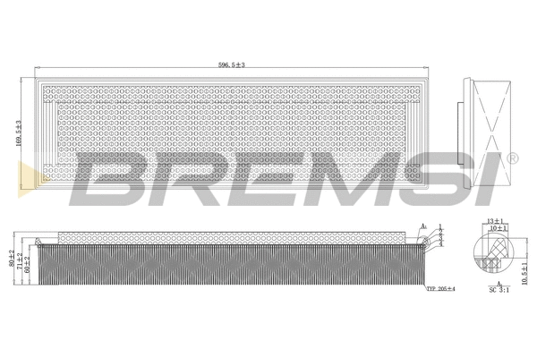 Filtre à air BREMSI FA2108