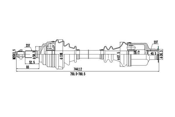 Arbre de transmission DYNAMATRIX DDS250043