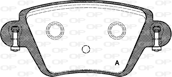 Kit de plaquettes de frein, frein à disque OPEN PARTS BPA0777.10
