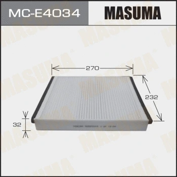 Filtre, air de l'habitacle MASUMA MC-E4034