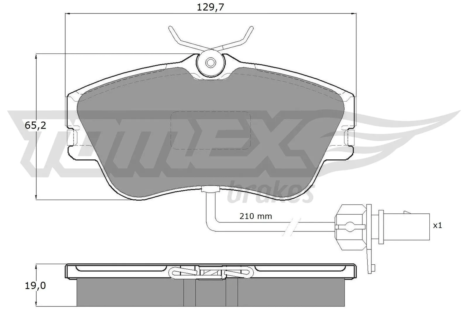Kit de plaquettes de frein, frein à disque TOMEX Brakes TX 11-821