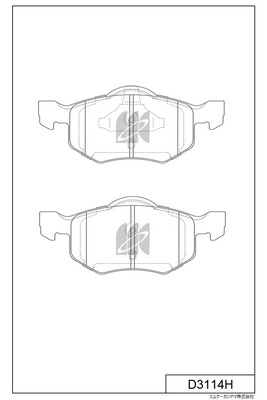 Kit de plaquettes de frein, frein à disque MK Kashiyama D3114H