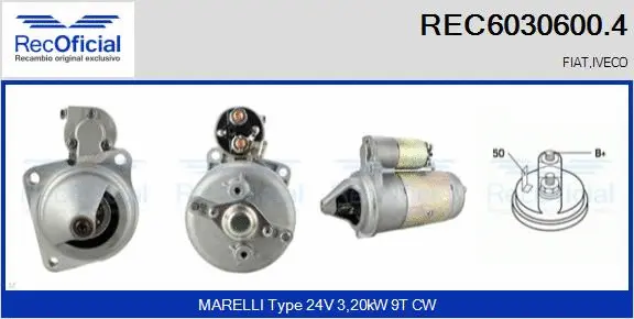 Démarreur RECOFICIAL REC6030600.4