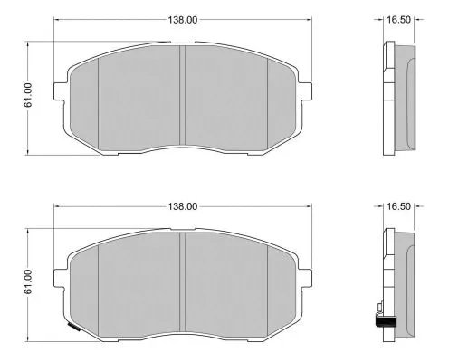 Kit de plaquettes de frein, frein à disque NAKATA NKF 1381P