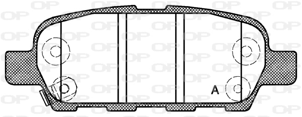 Kit de plaquettes de frein, frein à disque OPEN PARTS BPA0876.01