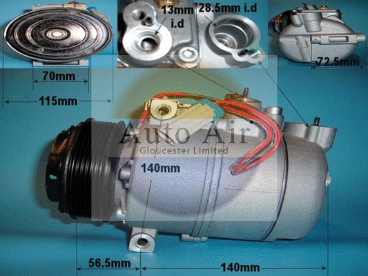 Compresseur, climatisation AUTO AIR GLOUCESTER 14-0266P