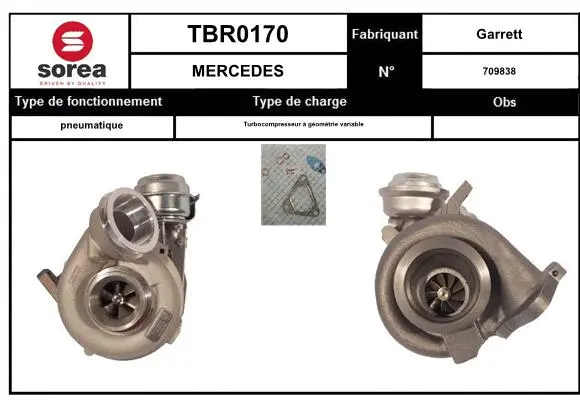 Turbocompresseur, suralimentation EAI TBR0170
