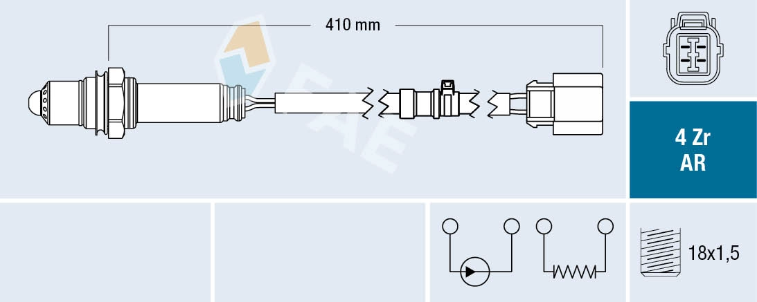 Sonde lambda FAE 75711