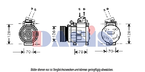Compresseur, climatisation AKS DASIS 850868N
