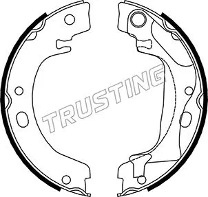 Jeu de mâchoires de frein, frein de stationnement TRUSTING 115.318
