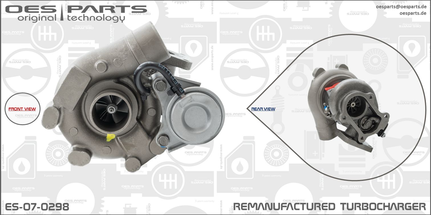 Turbocompresseur, suralimentation OES PARTS ES-07-0298