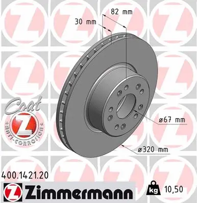 Disque de frein ZIMMERMANN 400.1421.20