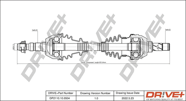 Arbre de transmission Dr!ve+ DP2110.10.0504
