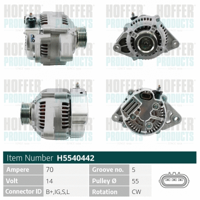 Alternateur HOFFER H5540442