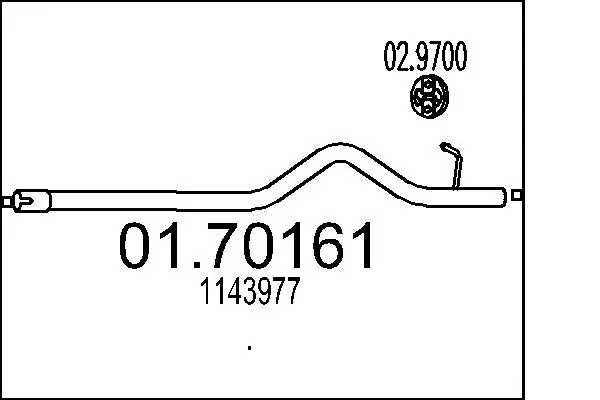Tuyau d'échappement MTS 01.70161