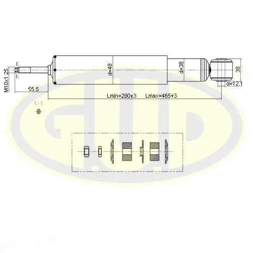 Amortisseur G.U.D. GSA343247