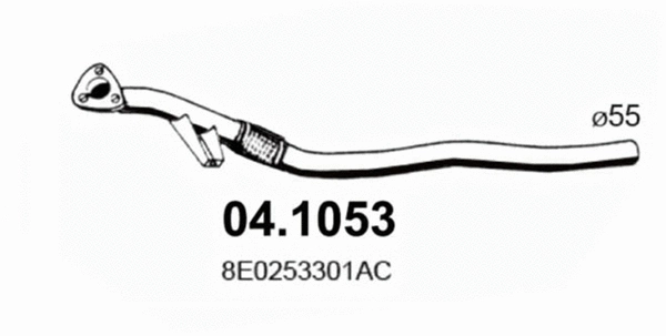 Tuyau d'échappement ASSO 04.1053